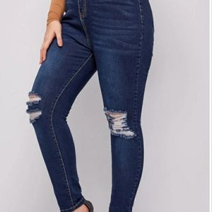 Shein stretchy skinny jeans (destroyed wash)